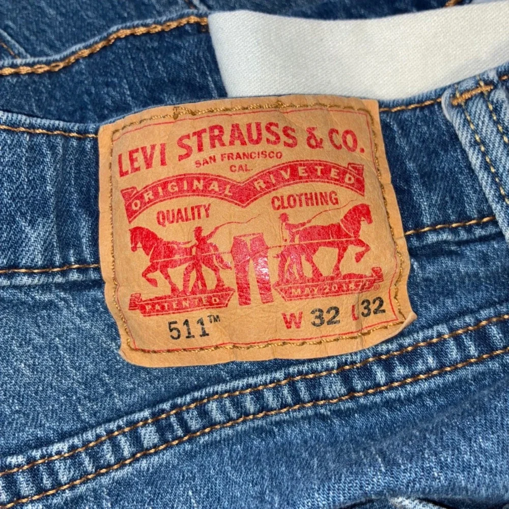 Levi Strauss & Co 511 Mens Jeans W32 L32 Slim Fit Blue‎ Denim